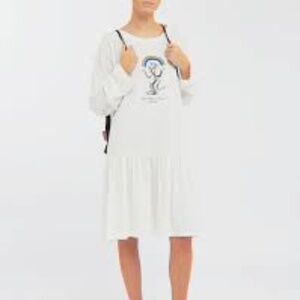 NWT Martin Margiela MM6 Italy Oversized Rainbowmaker Print Dress Sz S